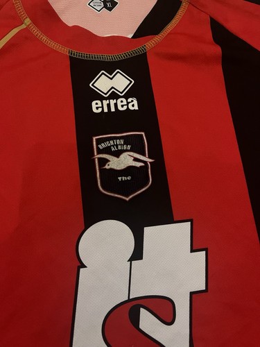 Brighton and Hove Albion 2009-2011 Red Away Football Shirt Jersey Errea Size XL - Picture 5 of 8
