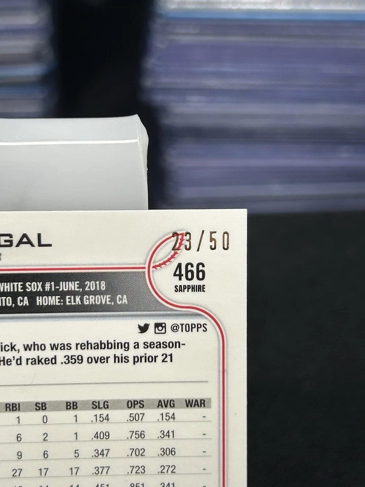 Nick Madrigal 2022 Topps Chrome Sapphire Gold /50 Future Stars #466 Chicago Cubs - Image 3 of 4