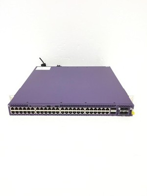 EXTREME NETWORKS X465-48P Network Switch w/ Vim5 4xe Card, 2x 110W PS, Rack Ears
