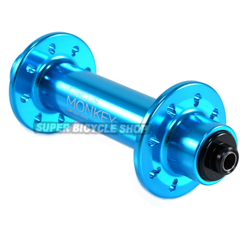 Circus Monkey HRW Road Hubs, 28 Hole,1 Pair, Sky Blue