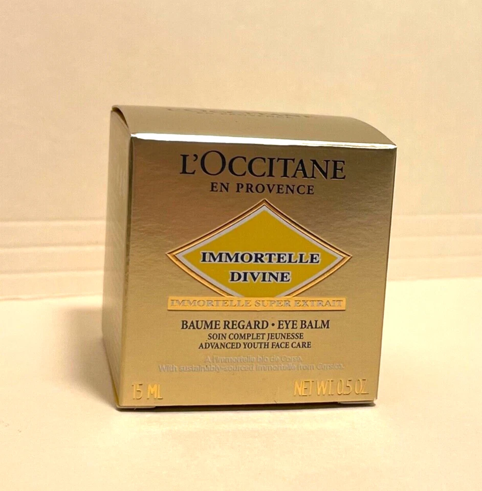 L'OCCITANE Immortelle Divine Eye Balm 15ml/0.5 oz NEW Factory Foil-Sealed Jar - Image 2 of 4