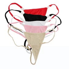Flirtzy 5 Pack Mini Micro Y Back G-String Thong with Breakaway Clasps, M/L