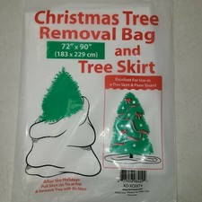 Christmas Tree Removal Bag  Tree Skirt / Floor Guard  72" X 90" Large Tree