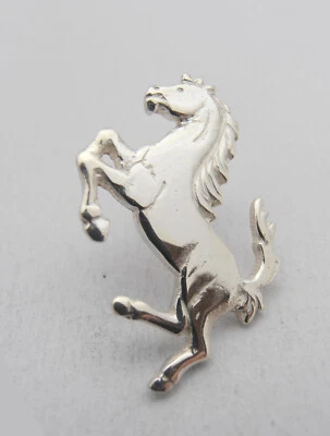 Cavallino Rampante : Spilla da giacca in Argento 925 - Scuderia - Squadra Corse