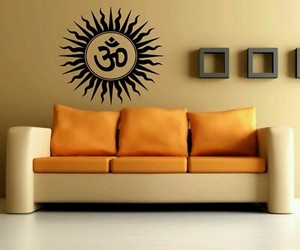 Wall Art Vinyl Sticker Decal Mural Decor Yoga Sun Session Om Mantra Logo 1041 Ebay