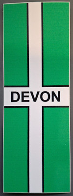 Devon County Pin Devon County Flag Number Plate Sticker - External Car Window Bumper ...