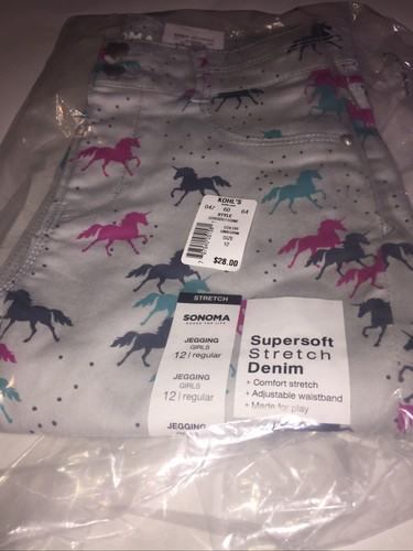 Girls Size 12 SONOMA Goods for Life Unicorn Skinny Jegging Pants Retail $28.00 - Picture 6 of 7