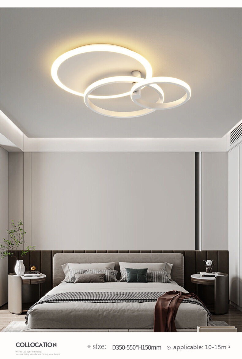 Deckenlampe LED Deckenleuchte mit 35Ringen Design Dimmbar mit Fernbedienung 72W