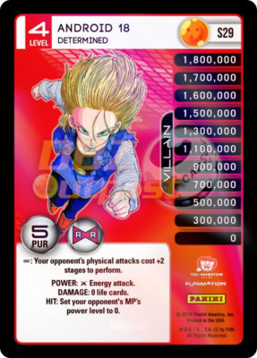 Dragon Ball Z TCG Evolution S29 Android 18, Determined Hi-Tech