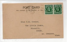 GB - LONDON: 1935 King's College printed postcard with K C L perfin (C84607)