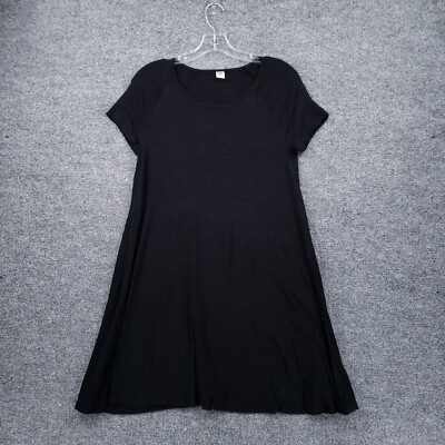 Old Navy Dress Womens S Small Black Trapeze \u0026 Swing Round Neck Short  Sleeves | eBay