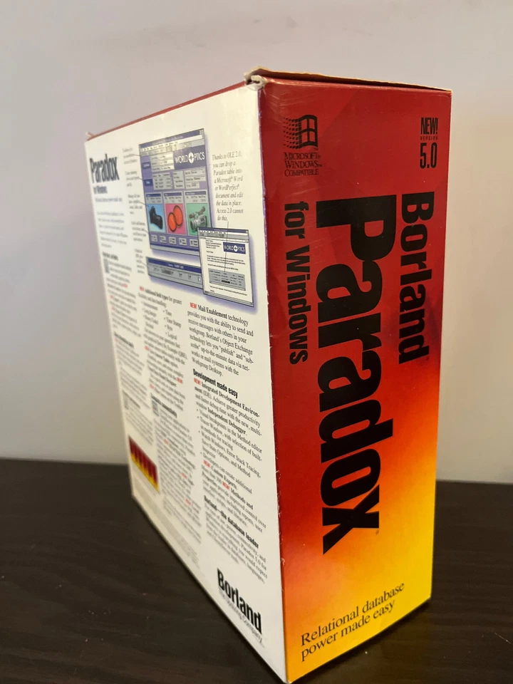 Software de base de datos relacional Borland Paradox 5.0 para Windows - Los discos están sellados Foto 2 de 4