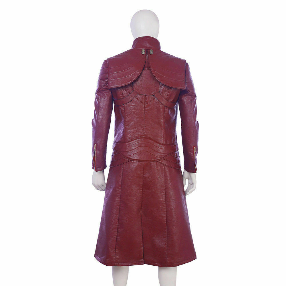 DFYM Devil May Cry V 5 Dante DMC 5 Cosplay Leather Long Jacket Coat Unisex image 9