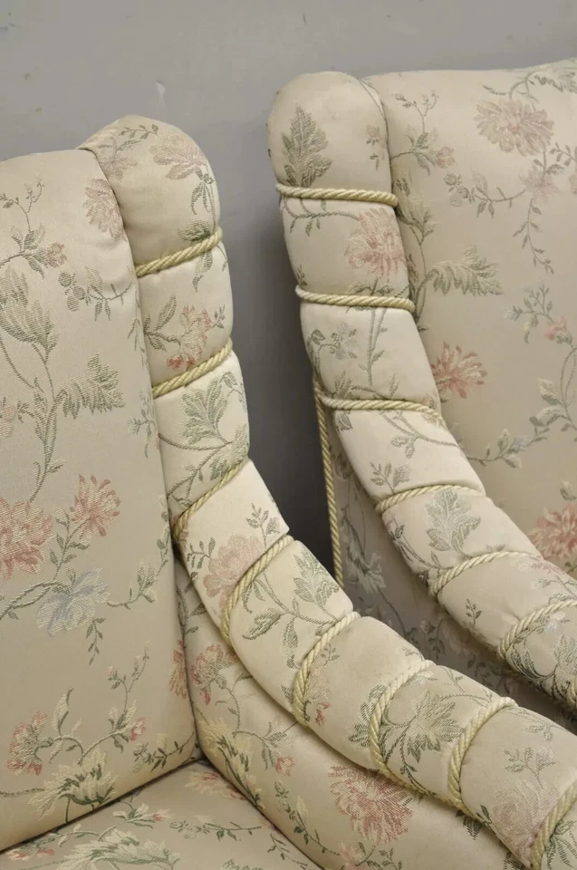 Sillones Club Vintage Francés Estilo Art Deco Brazo Enrollado Oro Rosa - Un Par Foto 4 de 4