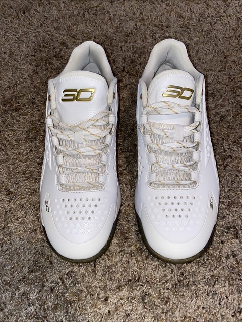 curry 1 white and gold