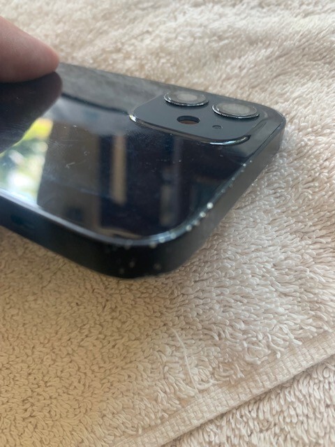 Apple iPhone 12 rear housing back glass chasis black ( C