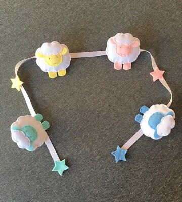 **HANDMADE** The Sleepy Sheep Collection - Girlande Wimpel Kinderzimmer Schlafzimmer Kind