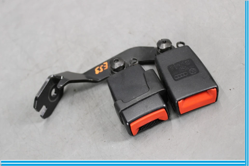 Receptor de hebilla doble centro trasero Audi A8 Quattro 11-18 OEM Foto 3 de 4