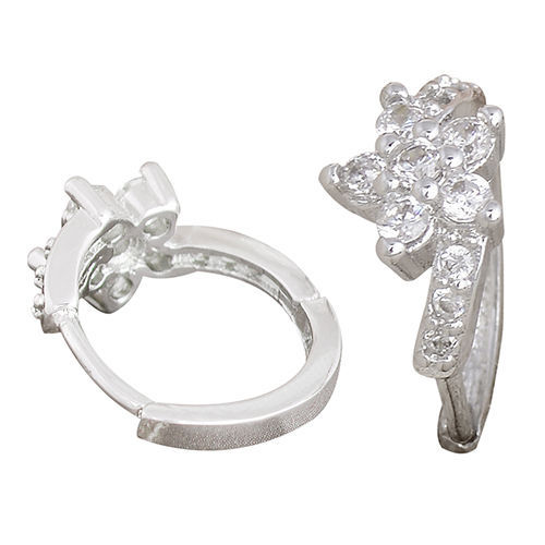 Boucles D’oreilles Fleur à 3 Pétales En Alliage Doré Avec Zirconium – Neuves Sans Emballage