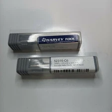 (2) PACK - Harvey Tool 52316-C6, 1/4" Carbide End Mill, 4-FL, .015 Rad, 2-1/2" 