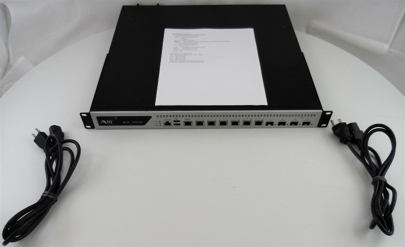 A10 Networks AX 3030 10Gb 64-bit ADC Load Balancer Dual PSU Used