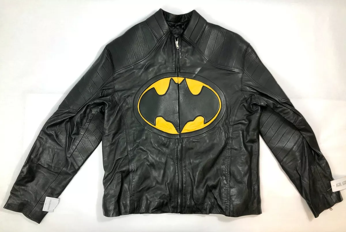 Mens batman leather jacket clearance