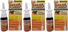 3 Pack - Sinus Plumber Pepper Nasal Spray For Allergies, Congestion & Headaches