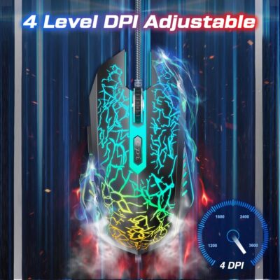 VersionTECH. Wired Gaming Mouse Computer Mouse Ergonomic Mice with