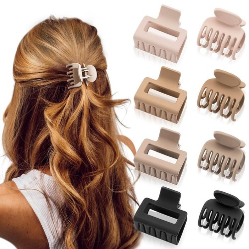 8PCS Medium Hair Claws for Women Girls Claw Clips for Thin Hair Lady Hairpins - Picture 5 of 10