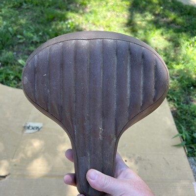 Selle Vélo Vintage Troxel Cuir Marron - Rare - Occasion