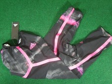 New Womens Adidas Adizero Freestyle Openback Swimsuit Black Pink CD5235 24"