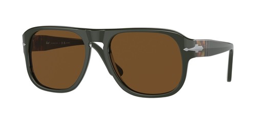 Nuevo Auténtico PERSOL PO3310S 119057 57MM JEAN VERDE OSCURO/MARRÓN POLARIZADO