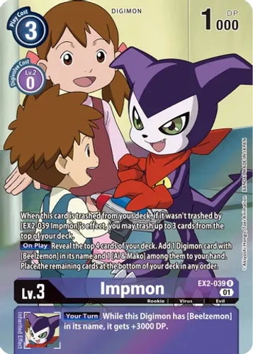Digimon NM | Alternative Alternate Art | Impmon EX2-039 - Picture 1 of 1