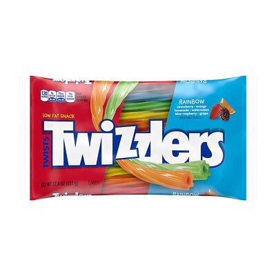 TWIZZLERS Twists Rainbow Assorted Fruit Candy Raspberry Lemonade Orange 6 pack