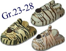 Jungen Mädchen Slipper Schlappen Hausschuhe Tiger Puschen NEU @2702