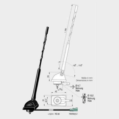 Antenne Bad Blankenburg 3940.01 Dachantenne passiv FM/DAB+ optionalem Splitter 