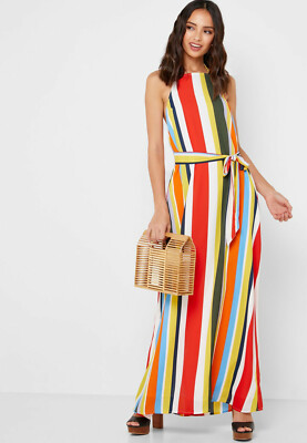 Forever 21 Orange Multi Striped Print Halter Dress S/M | eBay Forever 21 Orange Multi Striped Print Halter Dress S/M | eBay