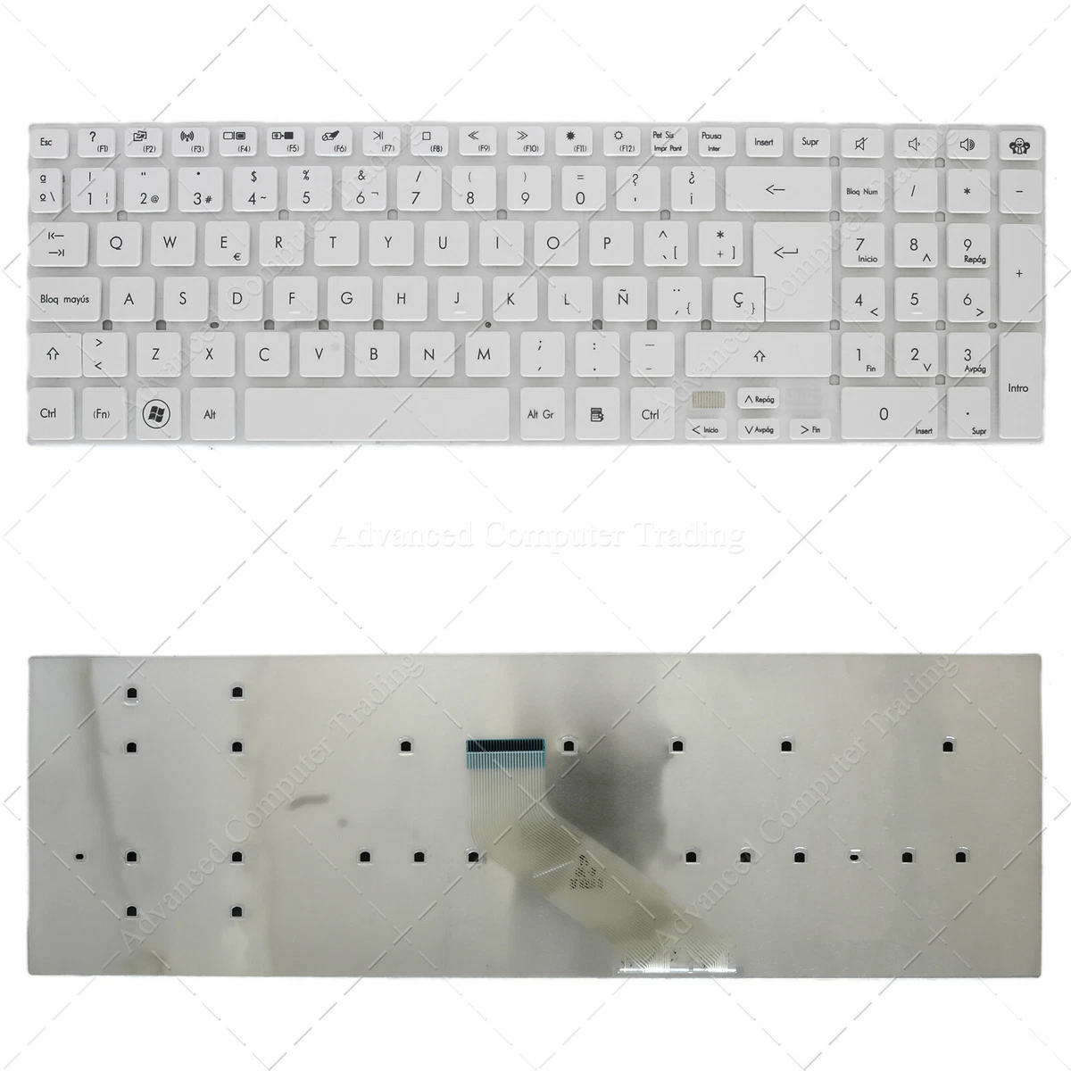 Teclado Español portátil Packard Bell Easynote LK11BZ MP-10K36E0-698 Blanco