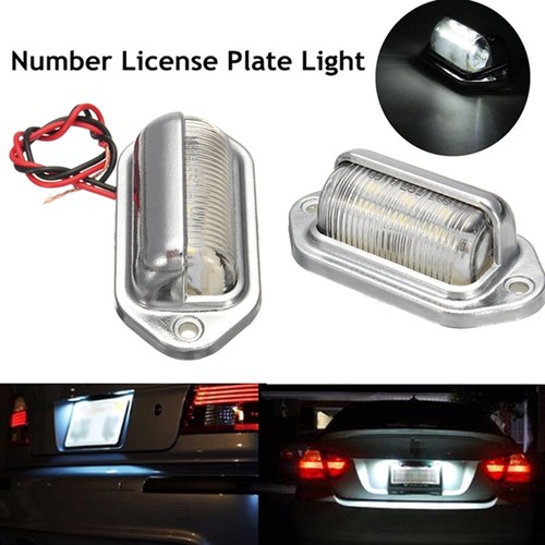 Chrome 6LED License Number Plate Tag Interior Step Light For Boat RV TrailerGBA - Picture 2 of 8