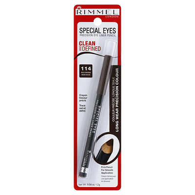 2 RIMMEL SPECIAL EYES PRECISION EYE LINER PENCIL RICH BROWN 114  SEALED BOX