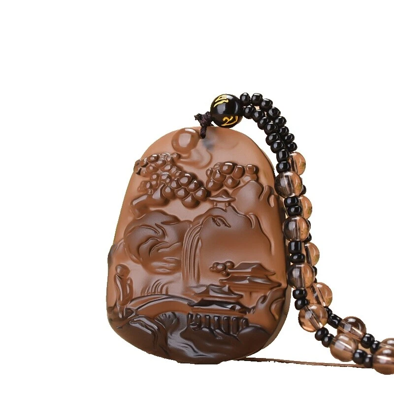 Collares y colgantes De Moda Dije Obsidiana