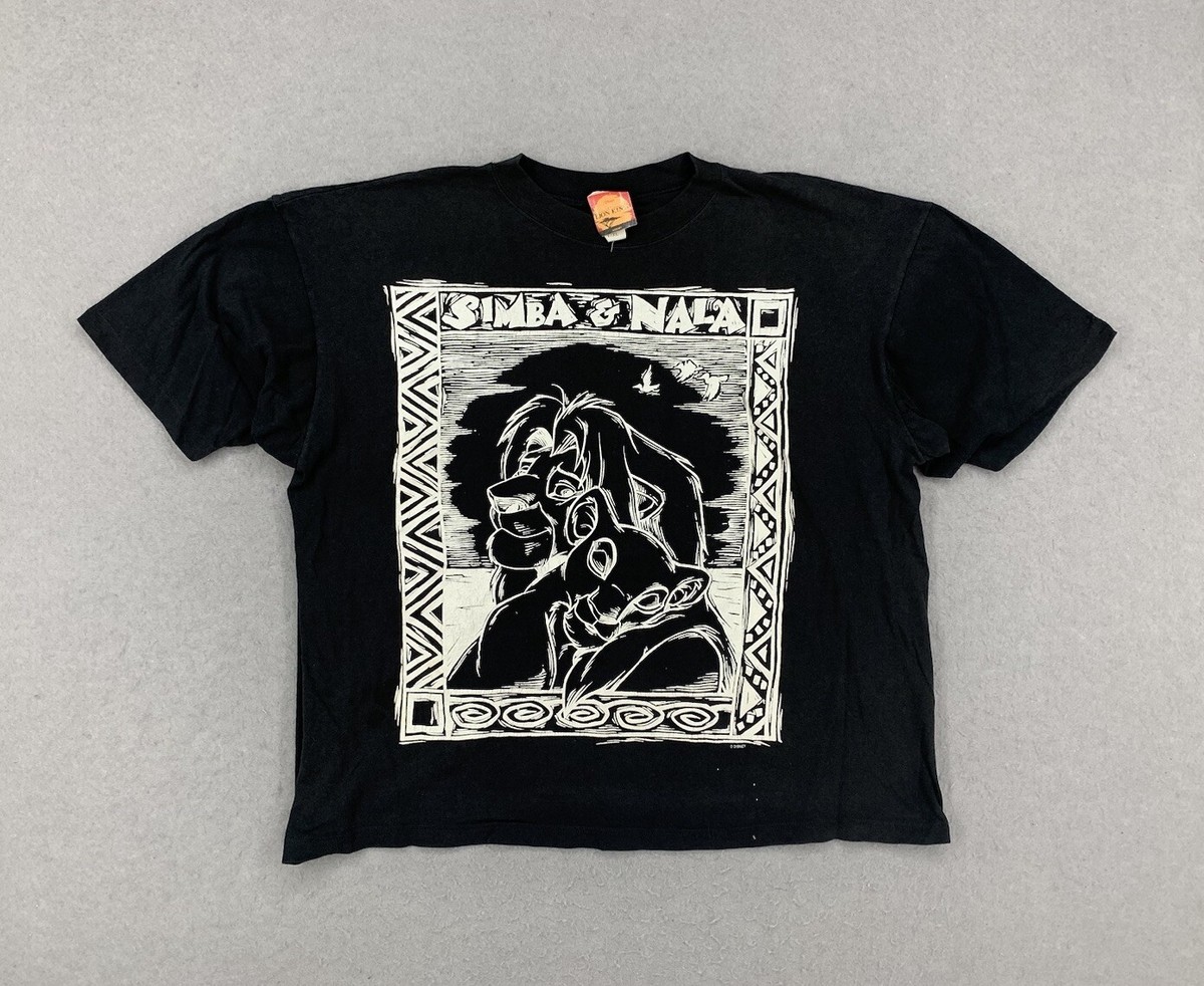 VTG Disney Lion King T-shirt Sz L/XL Simba & Nala Single Stitch