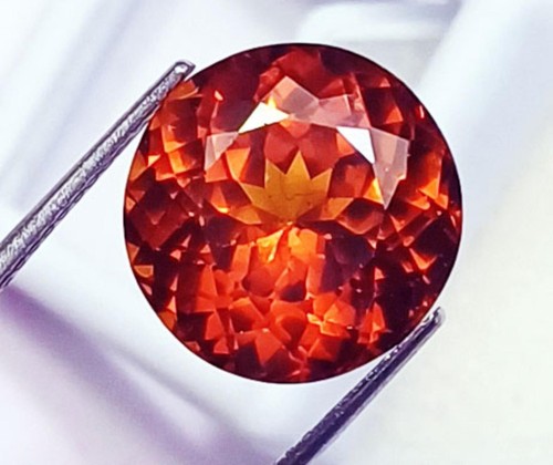 Excellent Round Cut Natural Hessonite Garnet 15 to 20Ct Certified Loose Gemstone - Picture 42 of 60