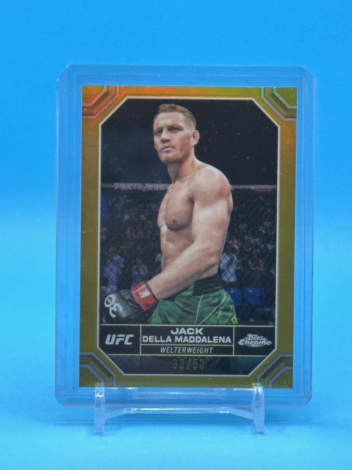 2024 Topps UFC Chrome JACK DELLA MADDALENA Gold Refractor #33/50