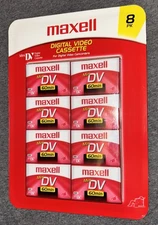 Maxell Digital Video Cassette 8 Pack Mini DV 60min Camcorder Tape New Sealed BA