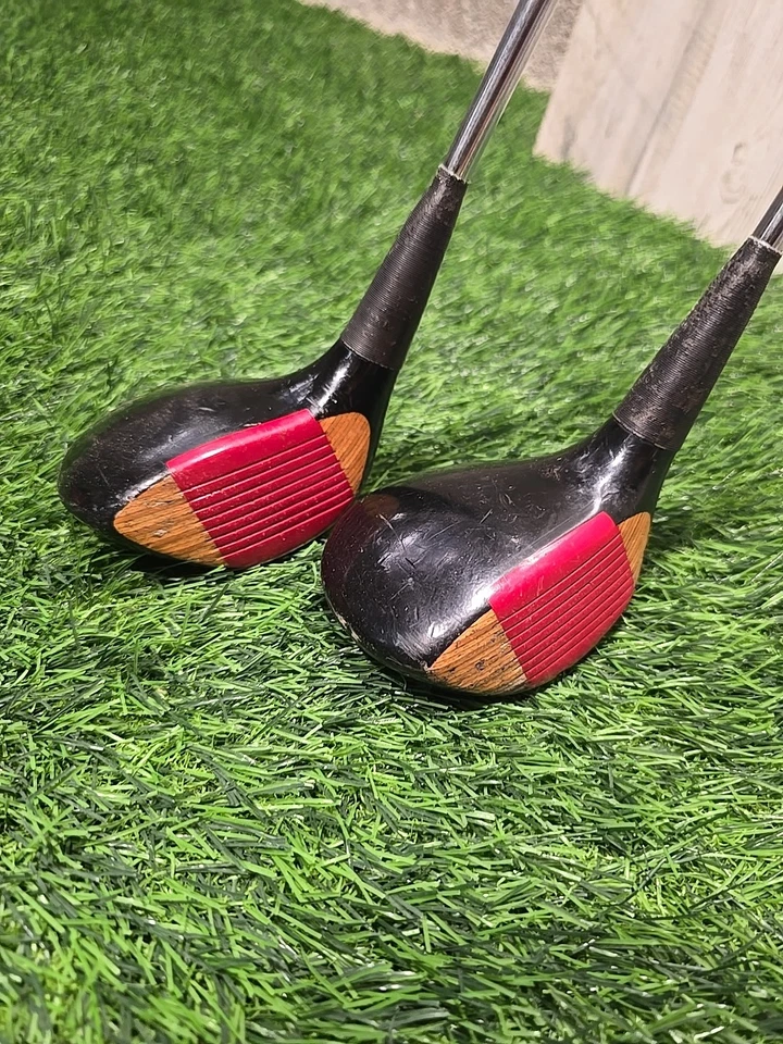 RH PING Karsten I 4 and 5 wood Set OG Grips!  Steel Shafts Regular flex UPC 292 - Image 3 of 4