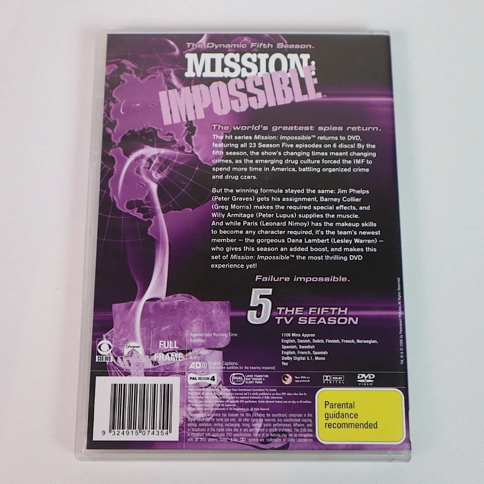 Mission: Impossible Seasons 5β7 (DVD, 18-Disc Set, CBS) Region 4 + Free Post - Image 4 of 4