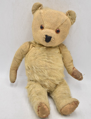 Vintage 40er Jahre englischer Mohair Teddybär evtl. Chad Valley voll verbunden 34 cm