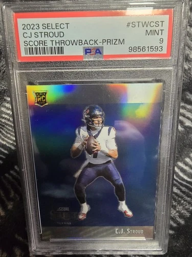2023 Panini Select - Score Select Throwback C.J. Stroud #STW-CST (RC) PSA 9
