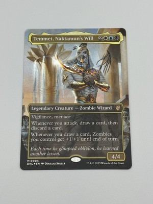 Temmet, Naktamun's Will (Borderless) NM Foil - Commander: Aetherdrift DRC - MTG